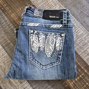 GORGEOUS Grace In L.A. Easy Fit Jeans ~ Various Sizes 33" Inseam ~ Brand New!